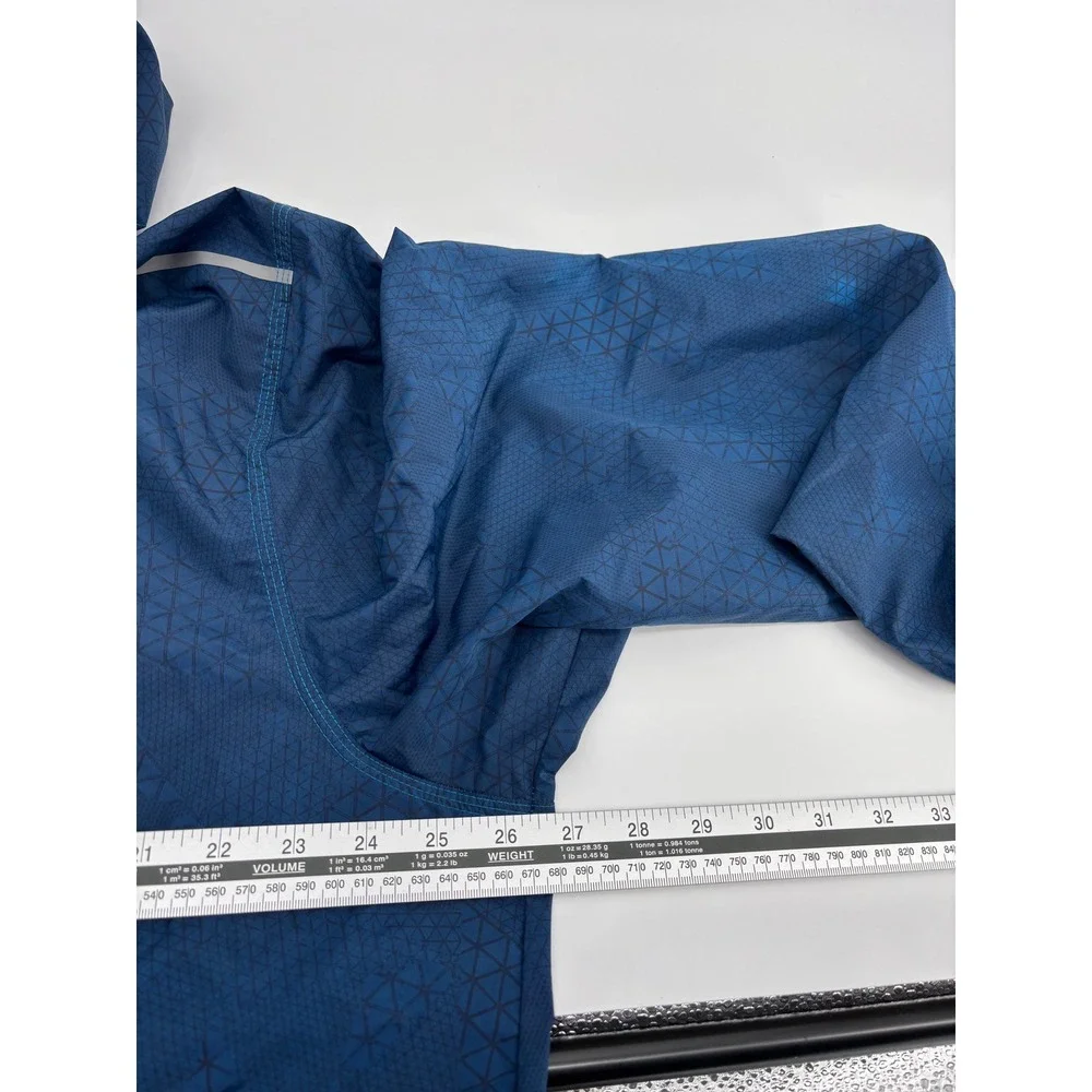 The North Face Mountain Athletics Blue Geometric Windbreaker Jacket Mens XXL